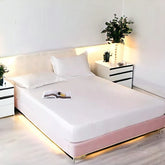 Elegant Silk fitted sheet - White